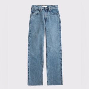 Abercrombie & Fitch High Rise 90s Relaxed Frayed Hem Jean Size 26 / 2R